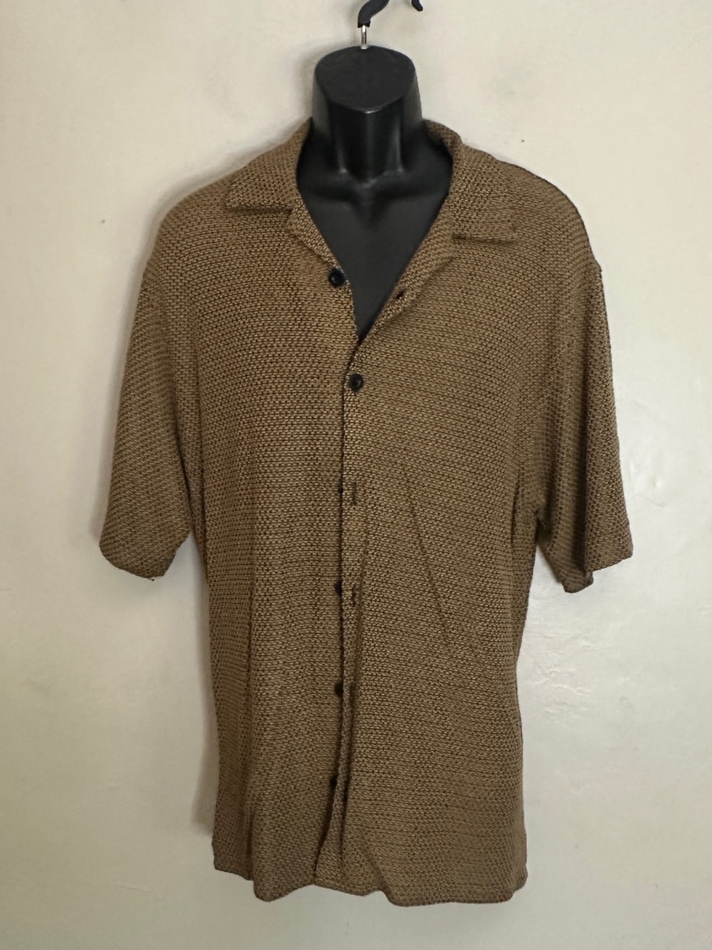Giorgio Danieli Stretch Short Sleeve Shirt 21" armpit to armpit unstretched